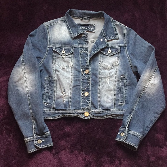 Maurices Jackets & Blazers - Distressed Denim Jean Jacket